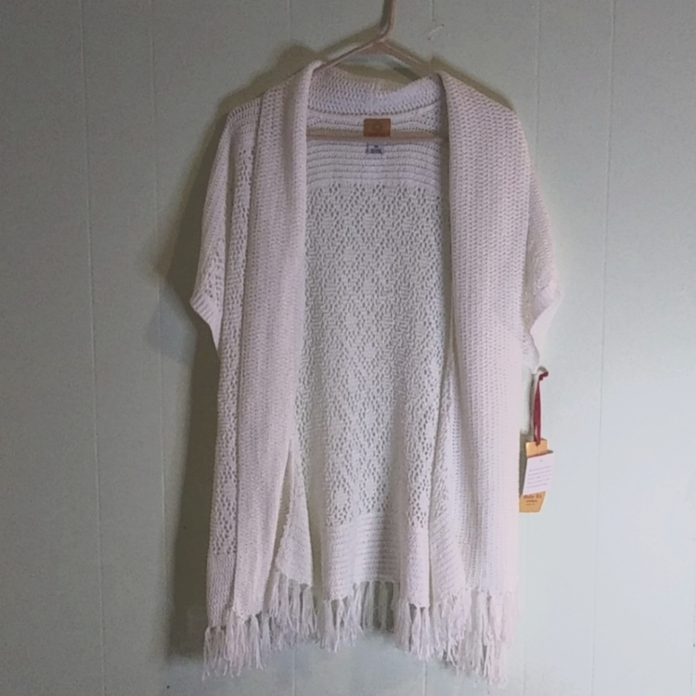 Ruby Rd. Boho White Coverup 2X